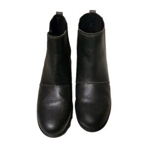 Sorel Womens Evie II Chelsea Hidden Wedge Booties, Black, Sz. US 9.